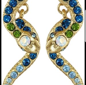 NEW IN BOX* Betsy Johnson snake earrings